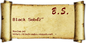 Black Sebő névjegykártya